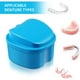 thumbnail image 5 of Estuche de higiene bucal con tapa a prueba de fugas, solución de almacenamiento de retenedores apta para viajes con una canasta de enjuague desmontable para una fácil limpieza y secado, resistente y, 5 of 6