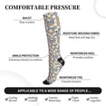 thumbnail image 3 of Lsque Cute Rabbit Pattern Sport Compression Socks for Men & Women 15-20 mmHg Knee High Nurse Pregnant Running Medical and Travel Athletic, 3 of 6