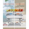 thumbnail image 4 of Wilprep Chafing Dish Buffet Set 6 Pack 8qt Stainless Steel Food Warmers 1/2 Food Pans, 4 of 9