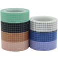 thumbnail image 1 of Washi Tape Set, Grid Washi Masking Decorative Tapes 33 Feet per Roll for DIY Decor Planners Scrapbooking (7 Rolls), 1 of 5