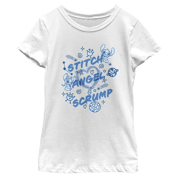 Girls Lilo & Stitch Friends Names Logo T Shirt