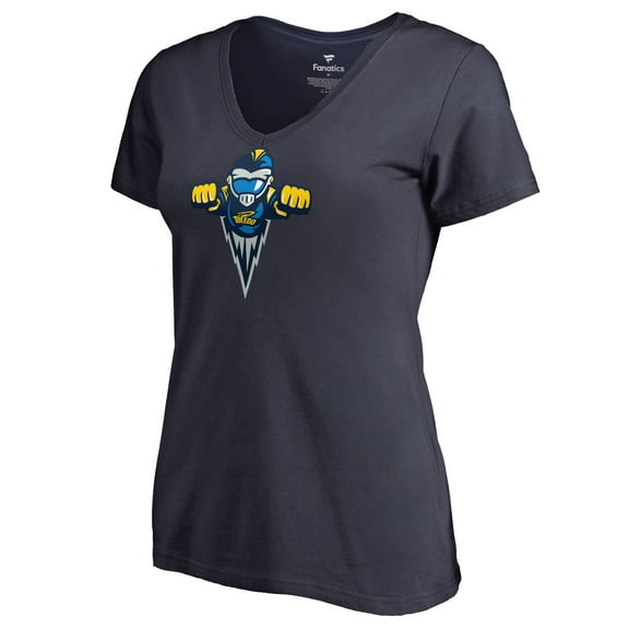 Women's Navy Toledo Rockets Random Logo One V-Neck T-Shirt