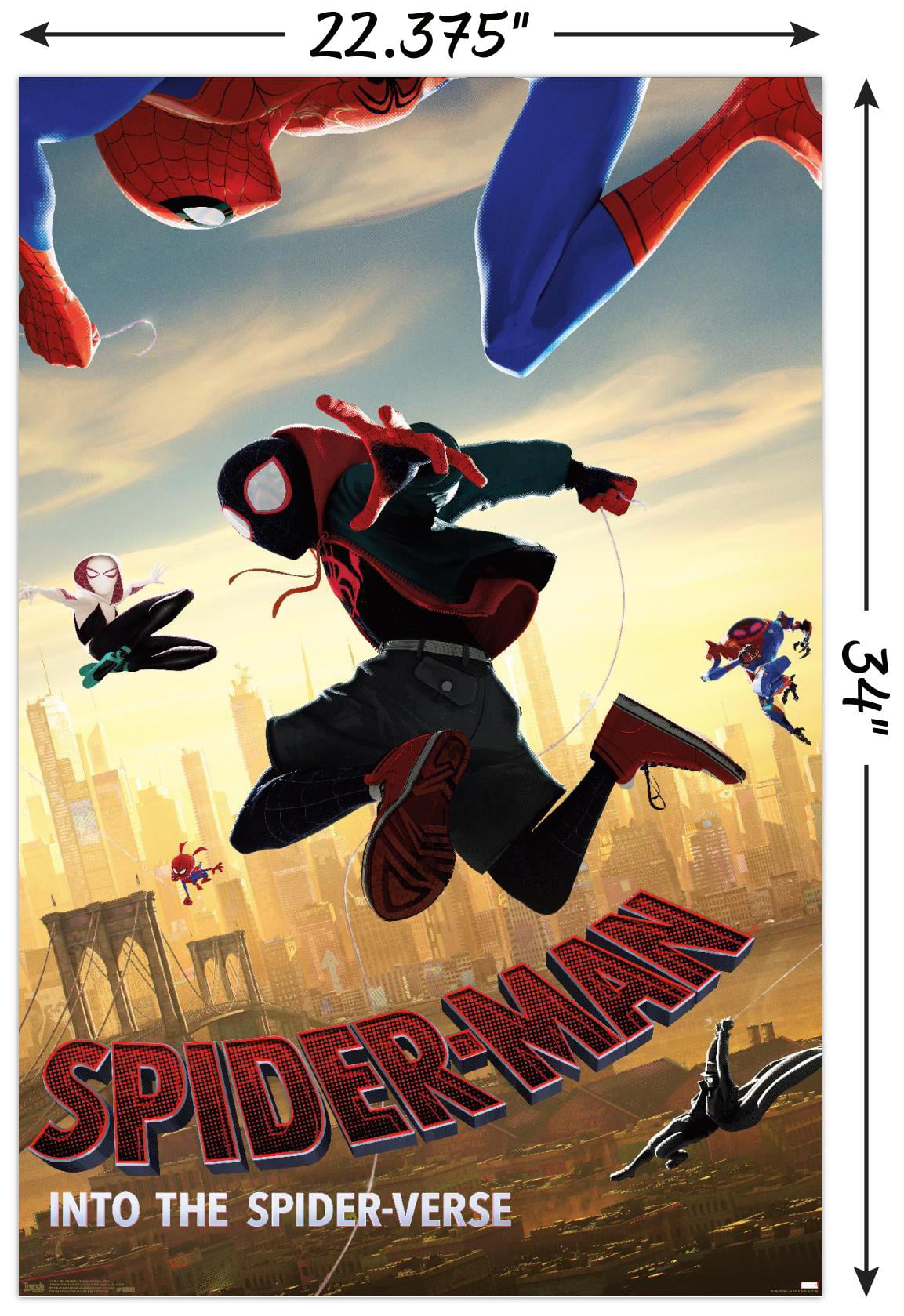 Marvel MCU - Spider-Man - Into The Spider-Verse - Dive Wall Poster, 22.375  x 34