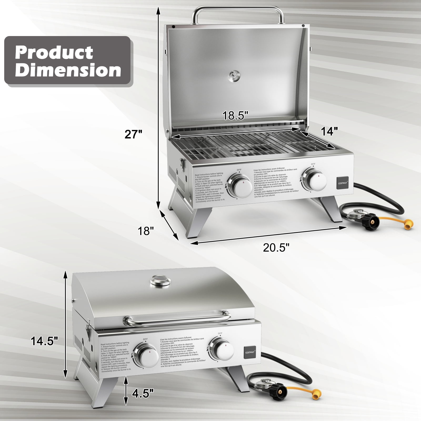 テーブル・チェア・ハンモック SmartPeak 2 Burner Grill Table 120cm SmartPeak 2 Burner Grill Table 120cm