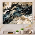 thumbnail image 2 of Designart "Marbled Dreamscape Blue and Beige III" Modern Geometric Metal Wall Art Prints, 2 of 5