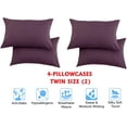 thumbnail image 3 of Celine Linen Holiday Gift 1500 Series Percale Wrinkle and Fade Resistant (6-Piece) Bedding Set, Full, Sangria Purple, 3 of 3