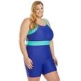 thumbnail image 5 of Sporti Plus Size Unitard Colorblock One Piece Swimsuit (Women's Plus), 5 of 8