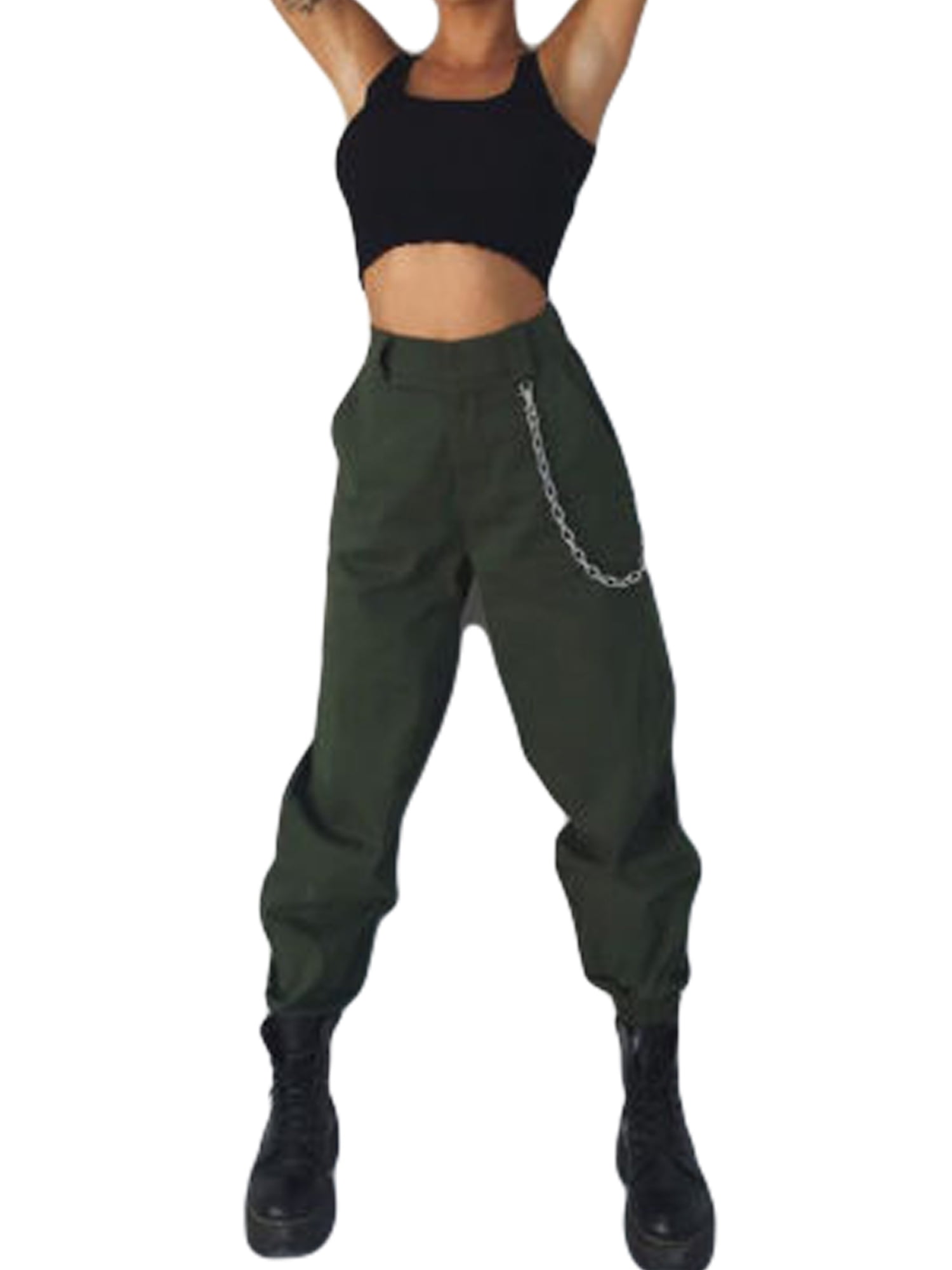 ladies blue combat trousers