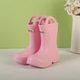 thumbnail image 2 of Huowey Toddler Girls Rain Boots Mid-Calf Kids Booties Lightweight Soft Sole Comfortable Footwear And Little Girls Seasonal Outdoor Play Boho Shoes, 11-11.5 Years, 2 of 5
