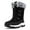 Black, variant on GUBARUN Boys Girls Winter Snow Boots Waterproof Insulated Faux Fur Lined Mid-Calf Booties