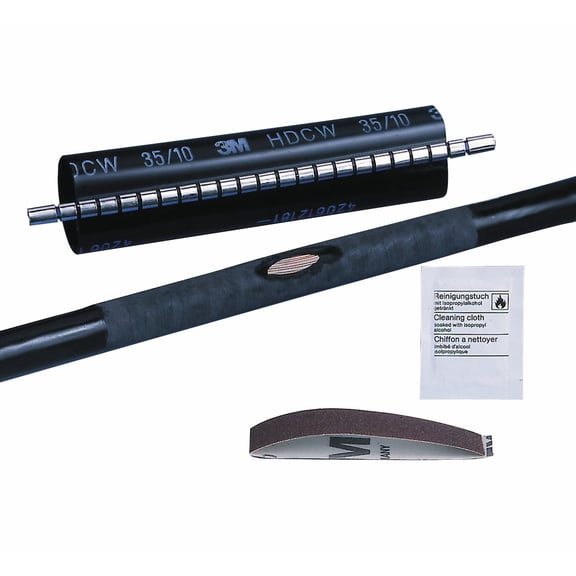 3M Wraparound Heat Shrink Cable Repair Sleeve HDCW-80/25-1000, Length 39.4 in (1000 mm), 5/case