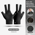thumbnail image 4 of Open Finger Billiard Pool Gloves Adjustable Sticker Polyester Snooker Billiards Gloves Portable Lightweight Training Accessories Black Cyan, 4 of 6