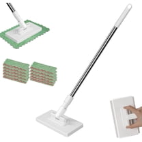 Snap Grip Mini Mop, Zero Touch Mini Mop, Clever Snap-Grip MiniMop, Disposable Dustmop with Reusable Cloths, 360° Hands-Free Minimop, Clip Mopping Stick for Floor Cleaning(39.37in,10 Cloths)