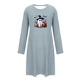 thumbnail image 4 of SELONE Nightgowns for Women Halloween Plus Size Short Nightshirts Ghost Long Sleeve Nightwear Gift for Wife Sleep Dress, 4 of 6