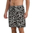 thumbnail image 2 of Logiee Hand Drawn Snake Print Mens Swim Trunks Quick Dry Board Shorts,Breathable Hawaii Beach Shorts Swimwear Bathing Suits-Medium, 2 of 6