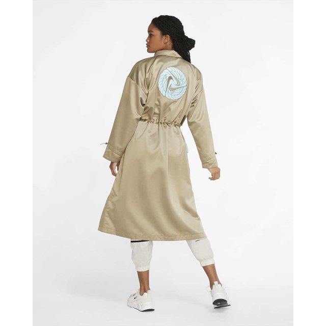 Nike CU5974-342 Icon Clash Satin Long Jacket Mystic Stone ( XL )