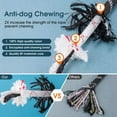 thumbnail image 7 of TiokMc 5FT Rope Dog Leash for Medium & Large Dogs up to 150lbs, Padded Handle, Reflective Threads, Durable Braided Nylon, Strong Metal Clasp Black, 7 of 7