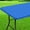 Blue, variant on Rectangle Vinyl Table Cloth, Elastic Fitted Flannel Backed Plastic Table Covers for 5 Foot Folding Tables, Waterproof for Picnic, Camping, Indoor and Outdoor ( 30 x 60 inch)