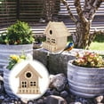 thumbnail image 2 of Creative Wooden Bird Nest with Entrance, Outdoor Garden Bird House, Birds Bed Hut, Decorative Graffiti Design, Bird Supplies, 2 of 7