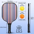thumbnail image 4 of Pickleball Paddles Set Of 2, Fiberglass Surface, Colorful Geometry Print, 4 Balls & Bag, 4 of 5