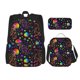 thumbnail image 1 of Easygdp Rainbow Jellyfishes Mochila para Niños y Niñas con Set de Caja de Almuerzo y Estuche para Lápices 3 en 1, Mochila Escolar Estampada para Adolescentes, 1 of 7