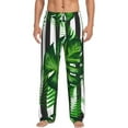 thumbnail image 2 of Picia Palm Greenery Mens Soft Woven Cotton Elastic Waistband Sleep Pajama Pant Lounge Sleep Pant With Pockets And Drawstring-Small, 2 of 9
