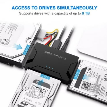 SHIBUN Black USB 3.0 to SATA/IDE Converter External Hard Drive Adapter