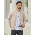 thumbnail image 4 of COOFANDY Lightweight Bomber Jackets For Men Casual Faux Suede Jackets Vintage Varisty Jackets, 4 of 6