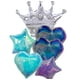 thumbnail image 1 of Set de Globos Metálicos D Dywarm: Corona, Estrella y Corazón, 1 of 5