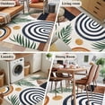 thumbnail image 6 of Abstract Boho Large Area Rugs for Bedroom Living Room, Non Slip Carpet Bedside Rug, Bohemian Palm Leaf Geometric Leaf Circle Rectangular Floor Cover Kitchen Accent Rug 4'x6' for Dining Room/Office, 6 of 9