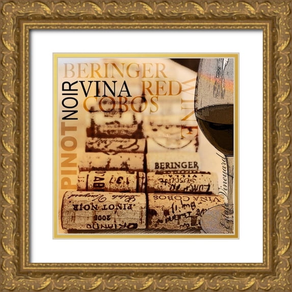 Wolk, Lisa 12x12 Gold Ornate Wood Framed with Double Matting Museum Art Print Titled - Cork Lineup
