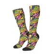 thumbnail image 2 of Balery Colrful Tropical Leaves Printed Novelty Socks Men's Women's Crew Socks Sports Socks Knee High Socks Cotton Socks Quirky and Cool Socks, 2 of 9