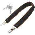 thumbnail image 1 of 1Pcs Sturdy Chain Lock Silver Stainless Steel for Bicycle and Motorcycle Outdoor Use, 1 of 9