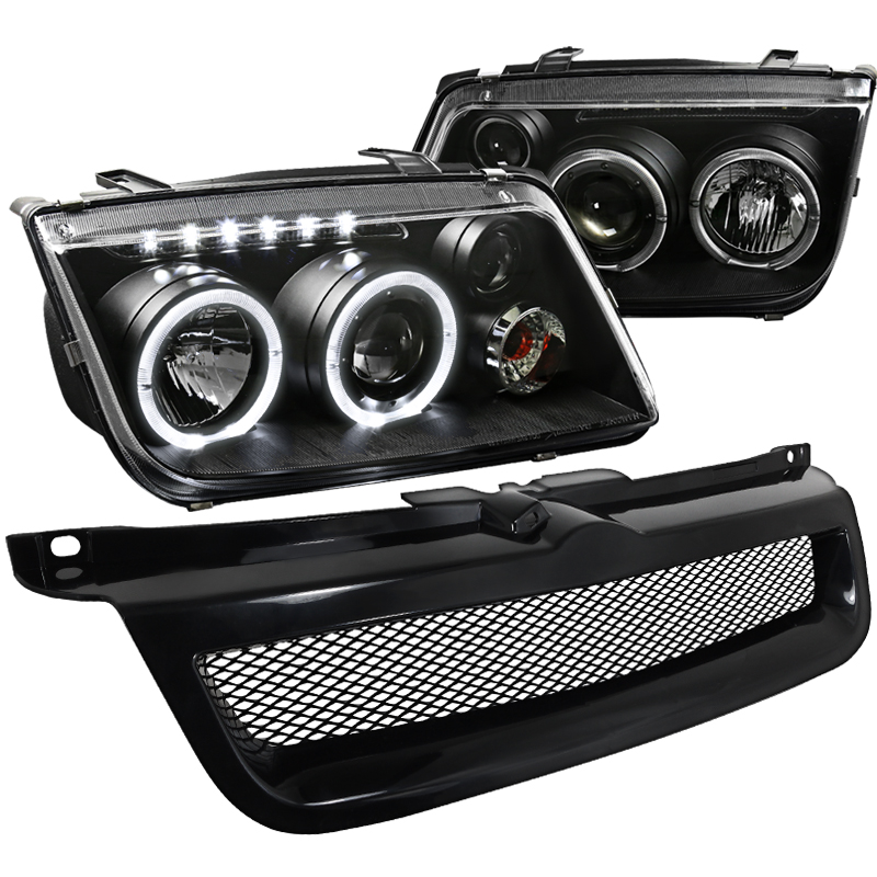 Spec-D Tuning For 1999-2004 Volkswagen Jetta Black Halo Led Projector
