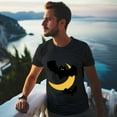 thumbnail image 5 of Large Tops For Men GraphicMoon (1) Printed Tees Summer Everyday Short-Sleeved T Shirts Black or White XS-5XL, 5 of 5