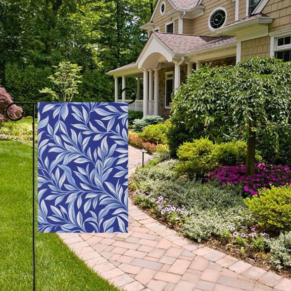 Simple Purple Leaf Garden Flag 12x18 inch Double Sided Outside Yard Decorations for Home Outdoor