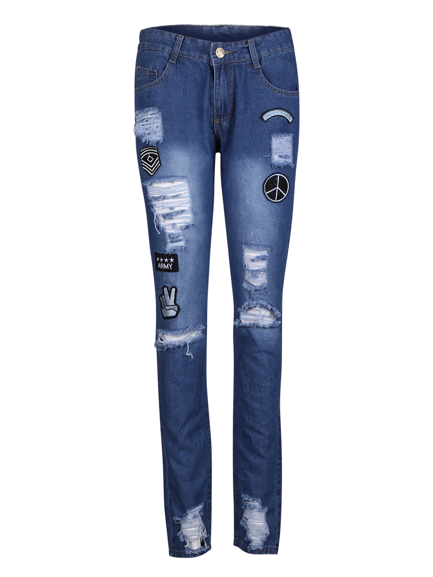 skinny stretch ripped jeans mens