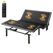 CHITOOMA Electric Adjustable Bed Frame Queen with Massage (4 Modes & 3 Intensities), Wireless Remote, Zero Gravity, 4 USB Ports, Under-Bed Nightlight, 3 Minutes Fast Assembly