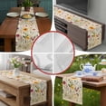 thumbnail image 6 of Botanical Floral Table Runner 70 Inches Long,Retro Purple Pink Yellow Wildflowers Cotton Linen Table Runners Dresser Scarves,Decorative Tabletop Scarf Furniture Cover for Home Dinner Party 13"x70", 6 of 8