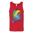 thumbnail image 2 of Mahi-Mahi Fish Catching Small Fish Animal Lover Mens Graphic Tank Top, Red, 2XL, 2 of 3