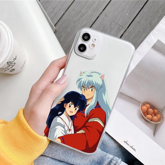 Inuyasha Funda Protectora De Teléfono Transparente Para iphone 6/6s , 6Plus 7 , X , XS , XR , XSMax 11pro 12 pro 13 promax