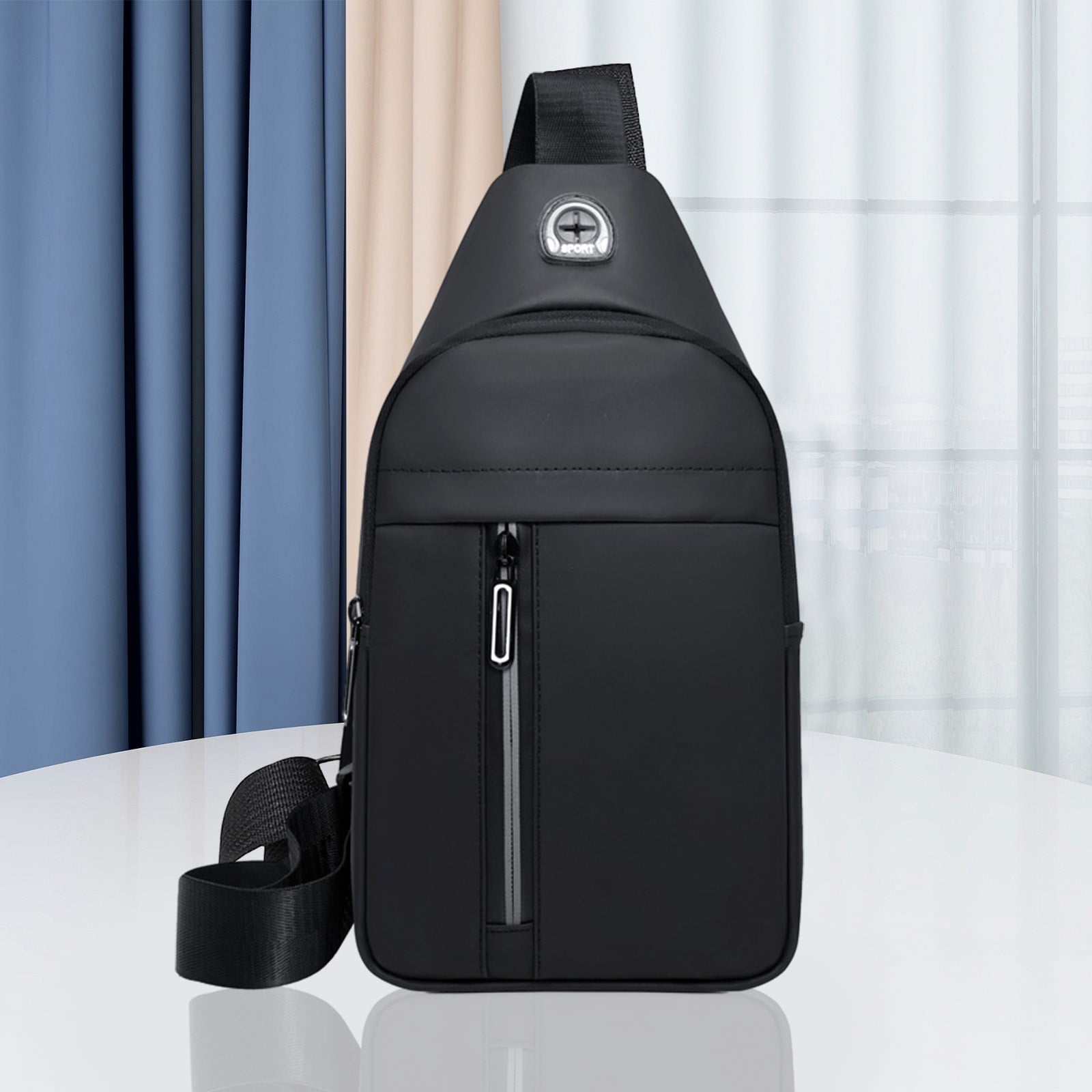 Crossbody Bags for Men with USB & Headphone Holes, Chest  display picture 2