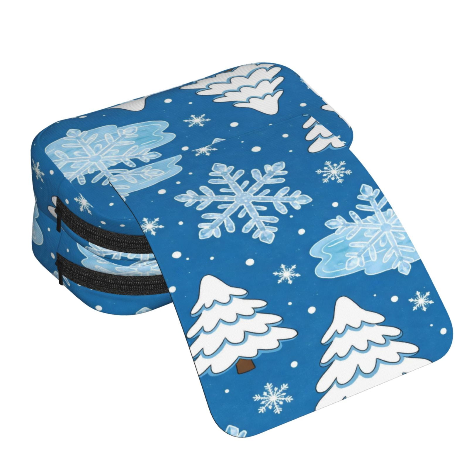 Large-Capacity Flip-Top Double-Layer Pencil Case, Multi-Functional Pocket Pen Case, Durable Stationery Organizer Winter Theme (5)