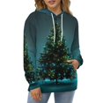 thumbnail image 3 of Christmas Tree Light Regular Fit Hoodie, Sporty Pullover Hooded Sweatshirt for Men Women S, 3 of 6