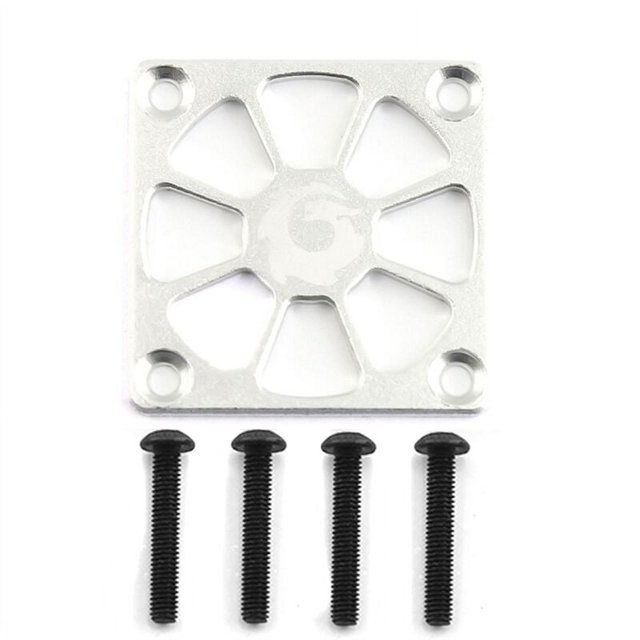 Cubierta de ventilador de refrigeración de aleación de aluminio de 30 x 30 mm para motor RC ESC, cubierta protectora del ventilador de regulación eléctrica, plateada