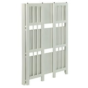 3-Shelf Folding Stackable Bookcase 27.5 Wide-White