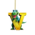 thumbnail image 6 of Clearance!Christmas Dinosaur Ornaments 26 Letter Cartoon Pendant, Acrylic Dino Figures Hanging Gift for Christmas Tree, Funny Dinosaur Decor for Kids, Christmas Dinosaur Pendant,Christmas Decor (E), 6 of 8