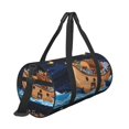 thumbnail image 3 of Disketp 45l Foldable Duffel Bag,Water-Resistant Sports Gym Bag,Portable Weekender Bag Lightweight For Travel,Fitness And Camping-Ocean Scene With Noah'S Ark, 3 of 8