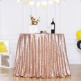 thumbnail image 2 of Poise3EHome 70 Inch Round Rose Gold Sequin Tablecloth for Party Cake Dessert Table Exhibition Events, 2 of 4