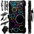 thumbnail image 1 of Compatible with LG K92 Hybrid LuxGuard Holster Phone Case Cover (Colorful Circle), 1 of 1